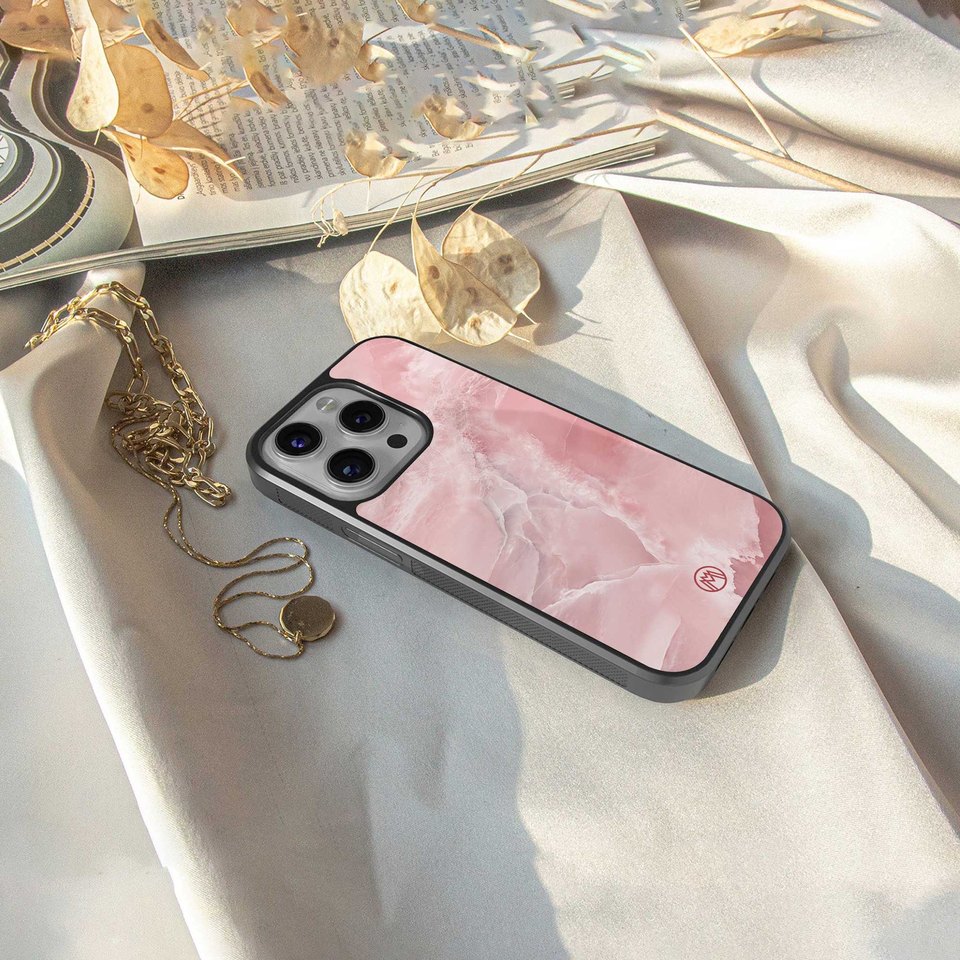 peachy glam back phone cover | glass case for samsung galaxy s24 ultra