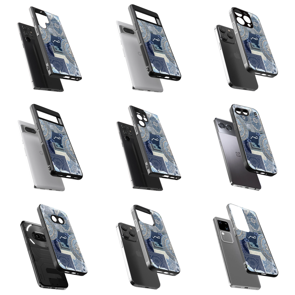 Durable Glass Back Mobile Case for iPhone, Samsung, OnePlus, Google Pixel, Redmi, Vivo, Oppo