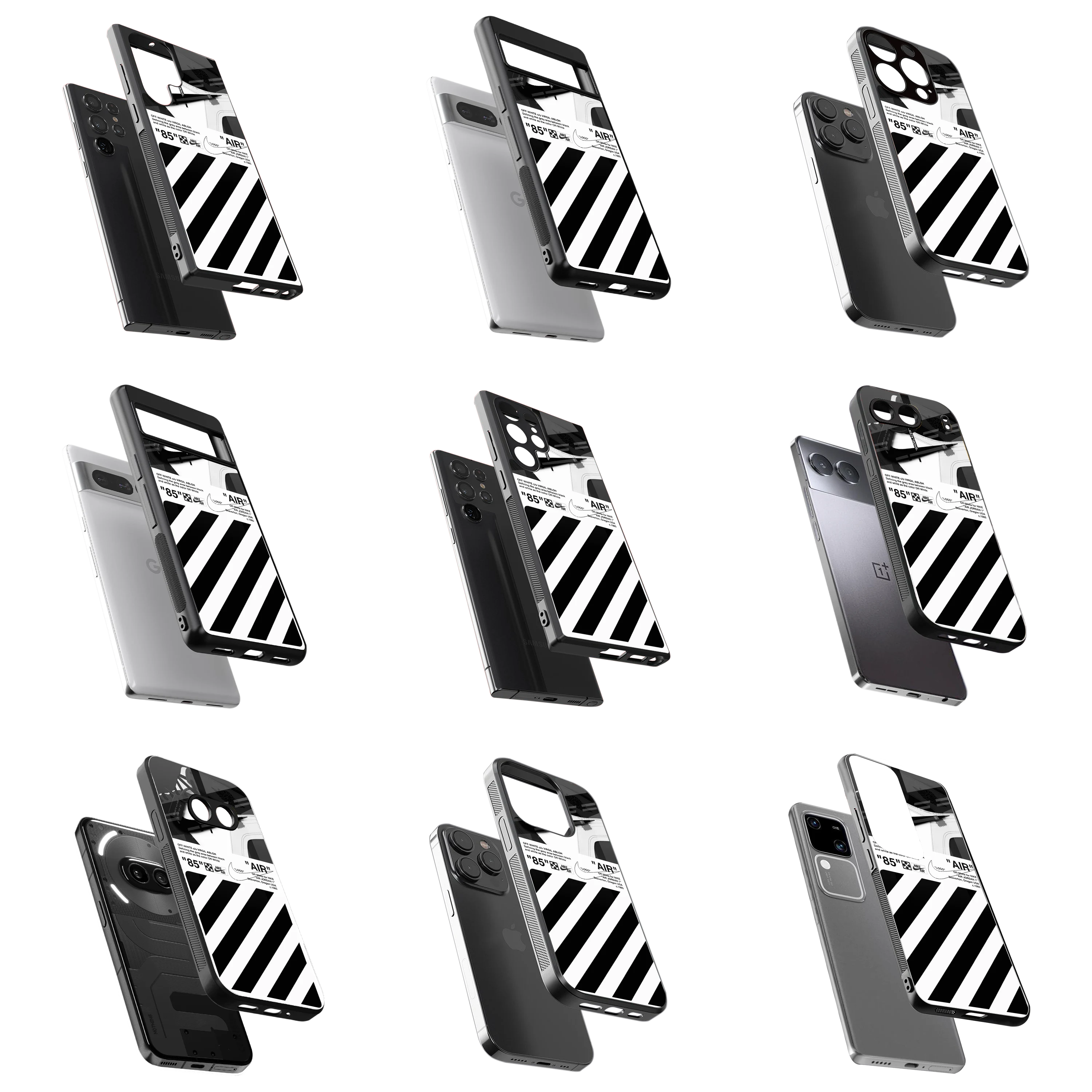 Durable Glass Back Mobile Case for iPhone, Samsung, OnePlus, Google Pixel, Redmi, Vivo, Oppo