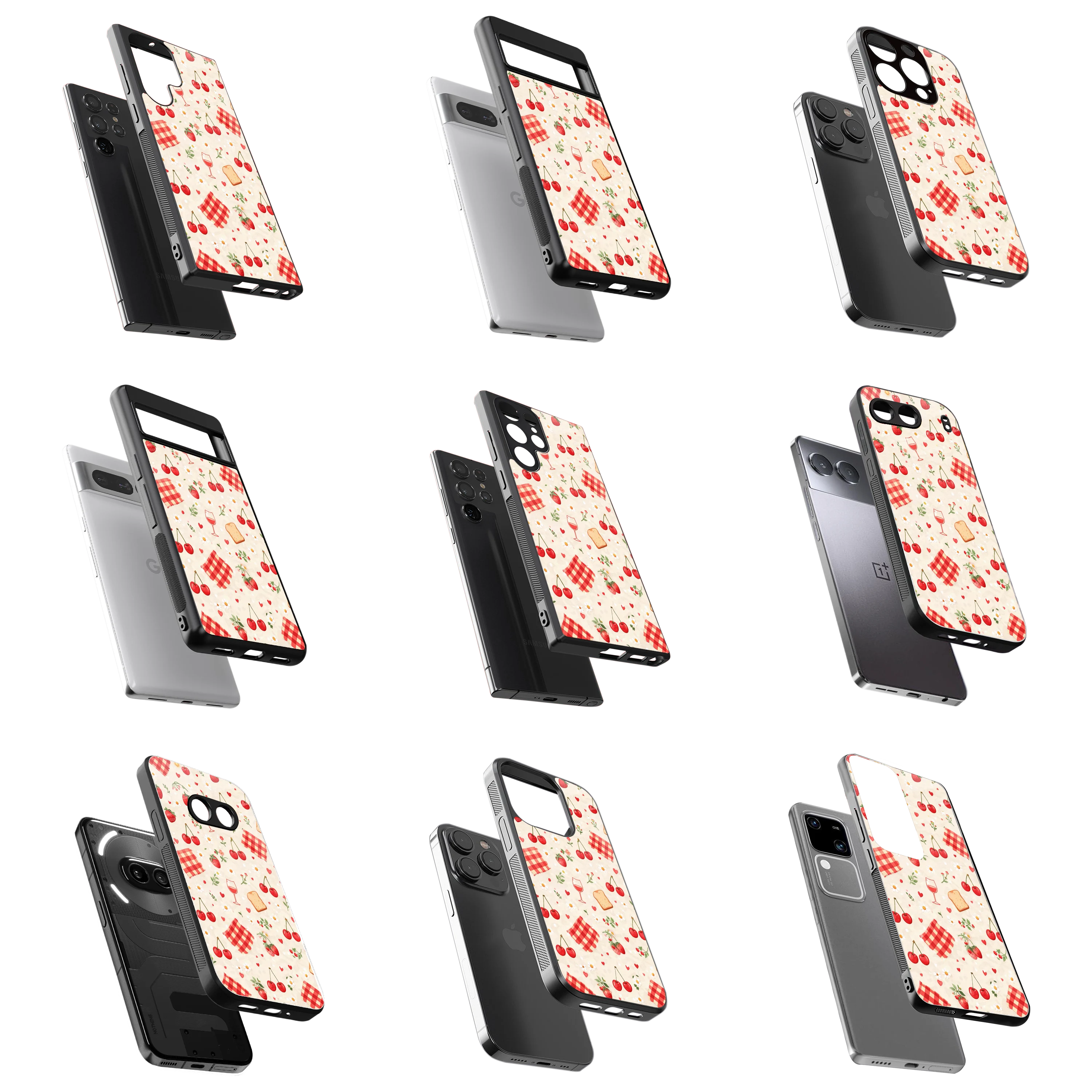 Durable Glass Back Mobile Case for iPhone, Samsung, OnePlus, Google Pixel, Redmi, Vivo, Oppo