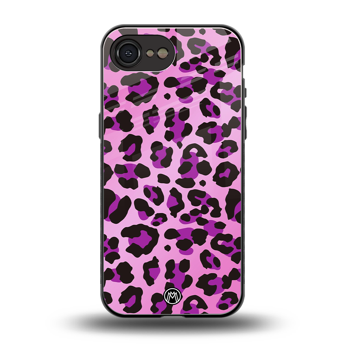 pink leopard fur back phone cover | glass case for iphone 16e