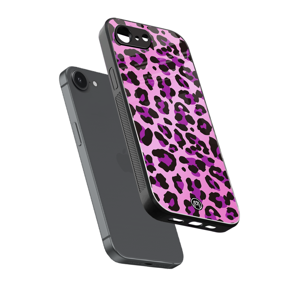 pink leopard fur back phone cover | glass case for iphone 16e