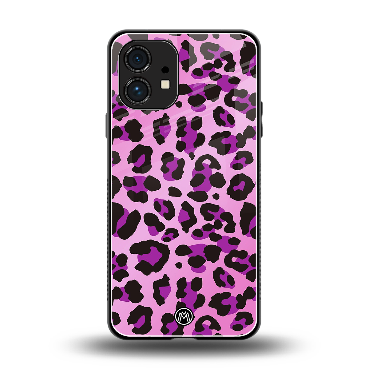 pink leopard fur back phone cover | glass case for nothing phone 1