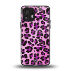 pink leopard fur back phone cover | glass case for nothing phone 2