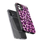 pink leopard fur back phone cover | glass case for nothing phone 2