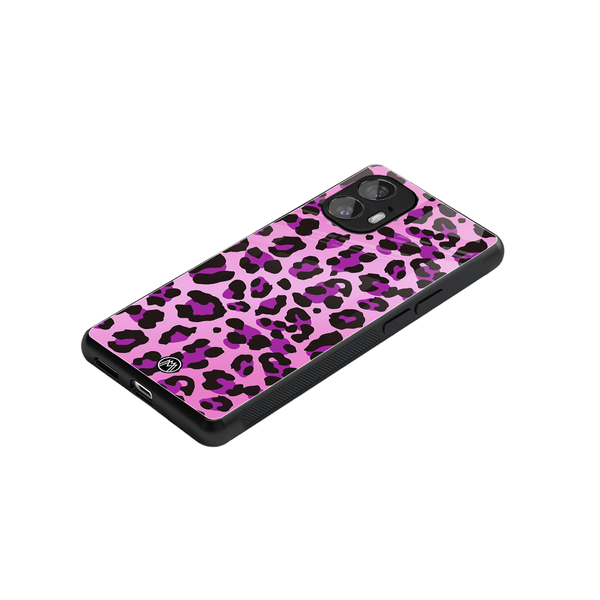 pink leopard fur back phone cover | glass case for nothing phone 2
