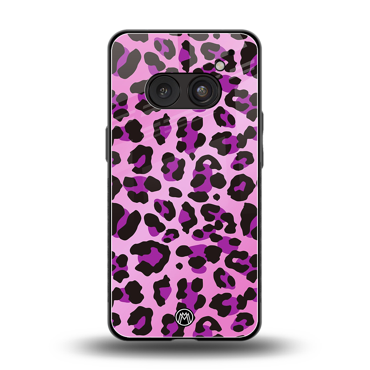 pink leopard fur back phone cover | glass case for nothing phone 2a