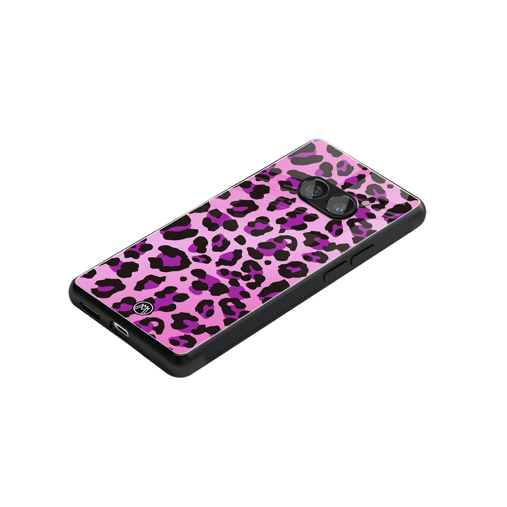 pink leopard fur back phone cover | glass case for nothing phone 2a