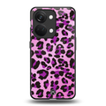 pink leopard fur back phone cover | glass case for oneplus nord 3
