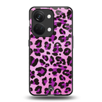 pink leopard fur back phone cover | glass case for oneplus nord 3