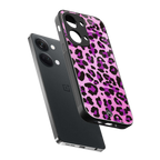 pink leopard fur back phone cover | glass case for oneplus nord 3