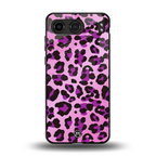 pink leopard fur back phone cover | glass case for oneplus nord 4