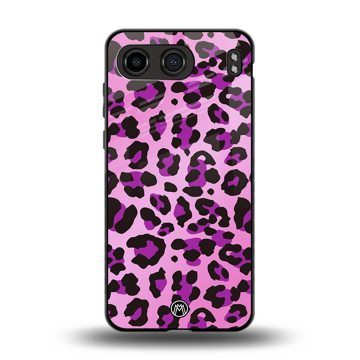 pink leopard fur back phone cover | glass case for oneplus nord 4