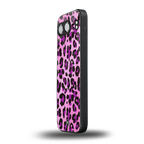pink leopard fur back phone cover | glass case for oneplus nord 4