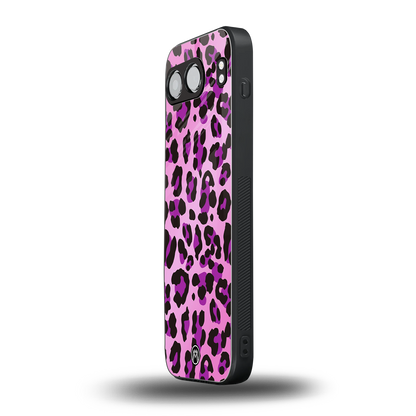 pink leopard fur back phone cover | glass case for oneplus nord 4