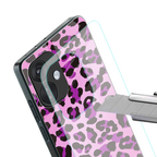 pink leopard fur back phone cover | glass case for oneplus nord ce 3
