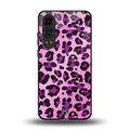 pink leopard fur back phone cover | glass case for oneplus nord ce 4 lite