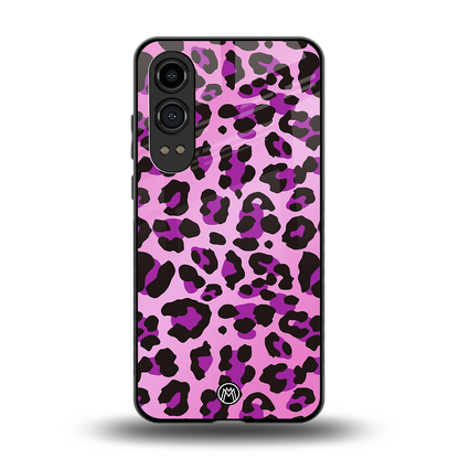pink leopard fur back phone cover | glass case for oneplus nord ce 4 lite