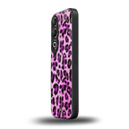 pink leopard fur back phone cover | glass case for oneplus nord ce 4