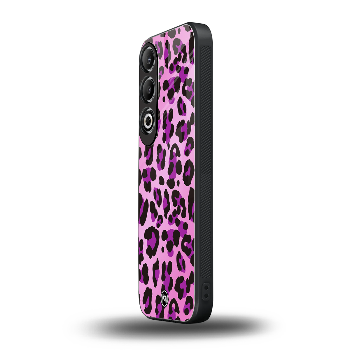 pink leopard fur back phone cover | glass case for oneplus nord ce 4