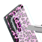 pink leopard fur back phone cover | glass case for oneplus nord ce 4