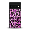 pink leopard fur back phone cover | glass case for google pixel 6 pro