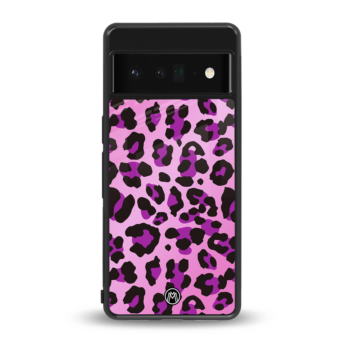 pink leopard fur back phone cover | glass case for google pixel 6 pro