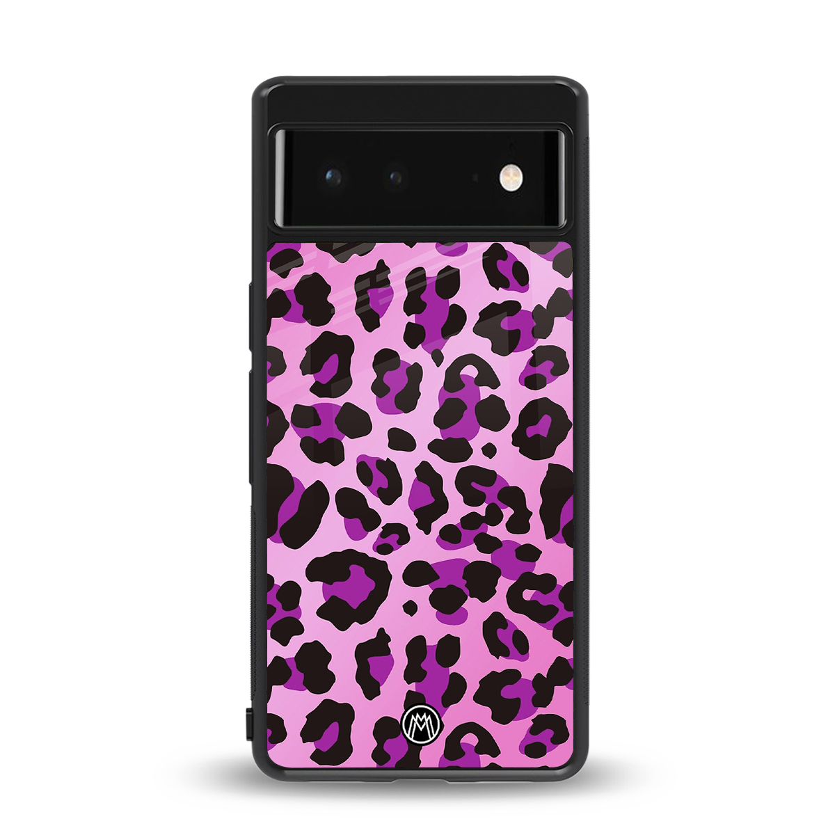 pink leopard fur back phone cover | glass case for google pixel 6