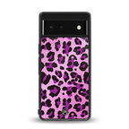 pink leopard fur back phone cover | glass case for Google Pixel 6A