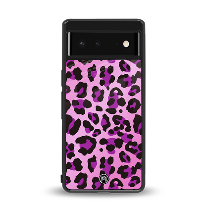 pink leopard fur back phone cover | glass case for Google Pixel 6A