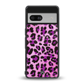 pink leopard fur back phone cover | glass case for Google Pixel 7