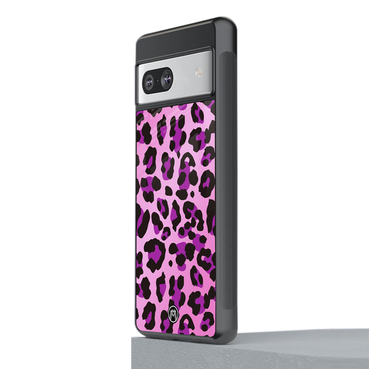pink leopard fur back phone cover | glass case for Google Pixel 7A
