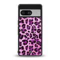 pink leopard fur back phone cover | glass case for Google Pixel 8