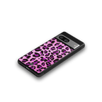 pink leopard fur back phone cover | glass case for Google Pixel 8