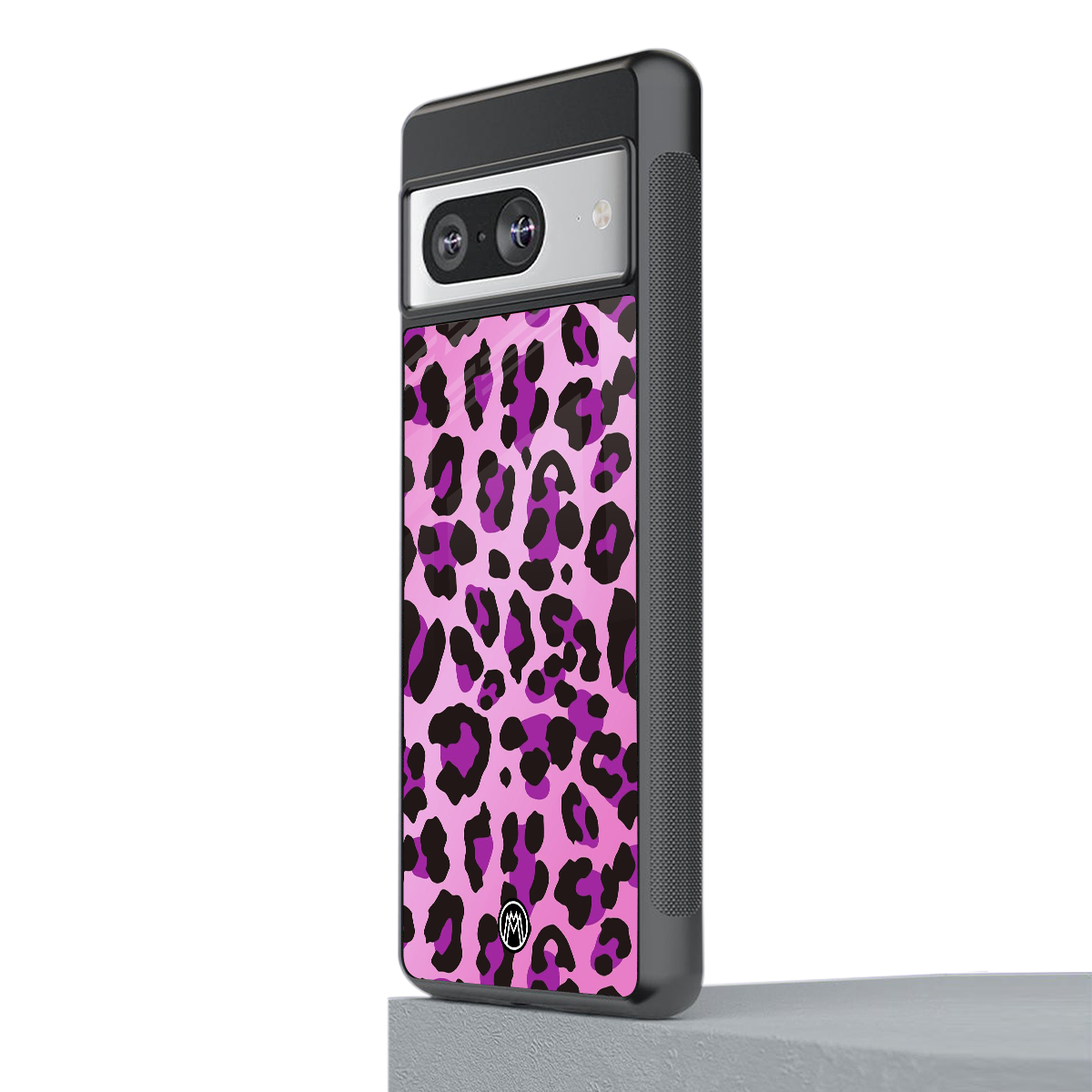 pink leopard fur back phone cover | glass case for Google Pixel 8