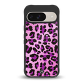 pink leopard fur back phone cover | glass case for google pixel 9