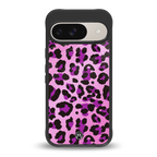 pink leopard fur back phone cover | glass case for google pixel 9