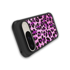 pink leopard fur back phone cover | glass case for google pixel 9