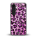 pink leopard fur back phone cover | glass case for samsung galaxy s25 plus