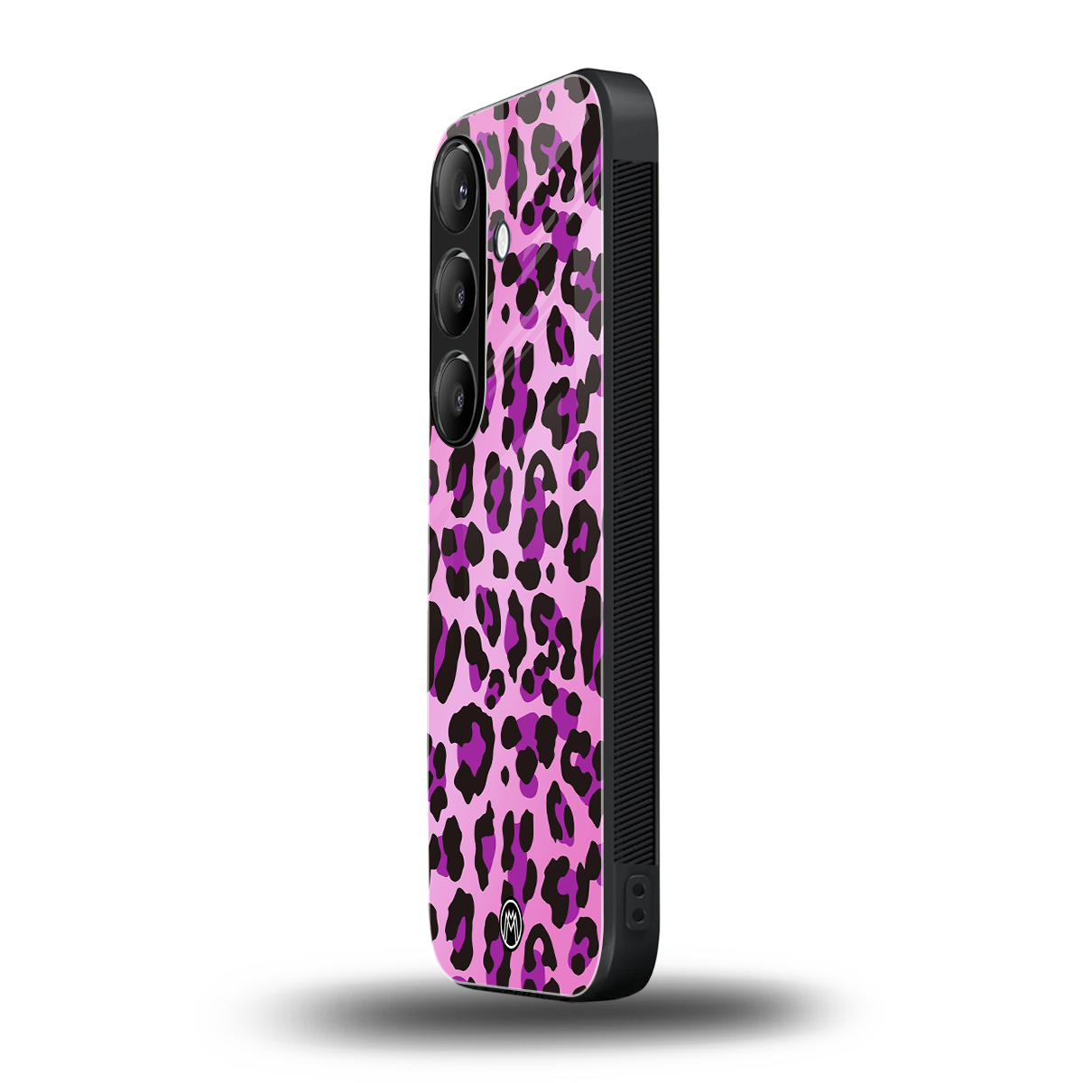 pink leopard fur back phone cover | glass case for samsung galaxy s24