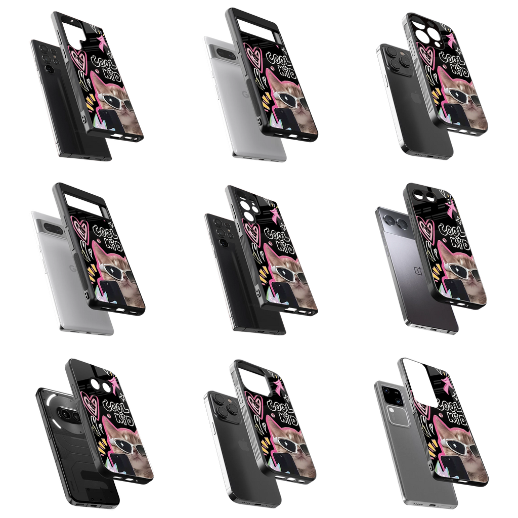 Durable Glass Back Mobile Case for iPhone, Samsung, OnePlus, Google Pixel, Redmi, Vivo, Oppo