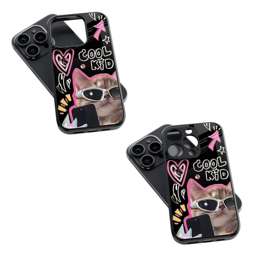 Trendy Glass Back Mobile Case for iPhone, Samsung, Redmi, OnePlus, Google Pixel, Motorola