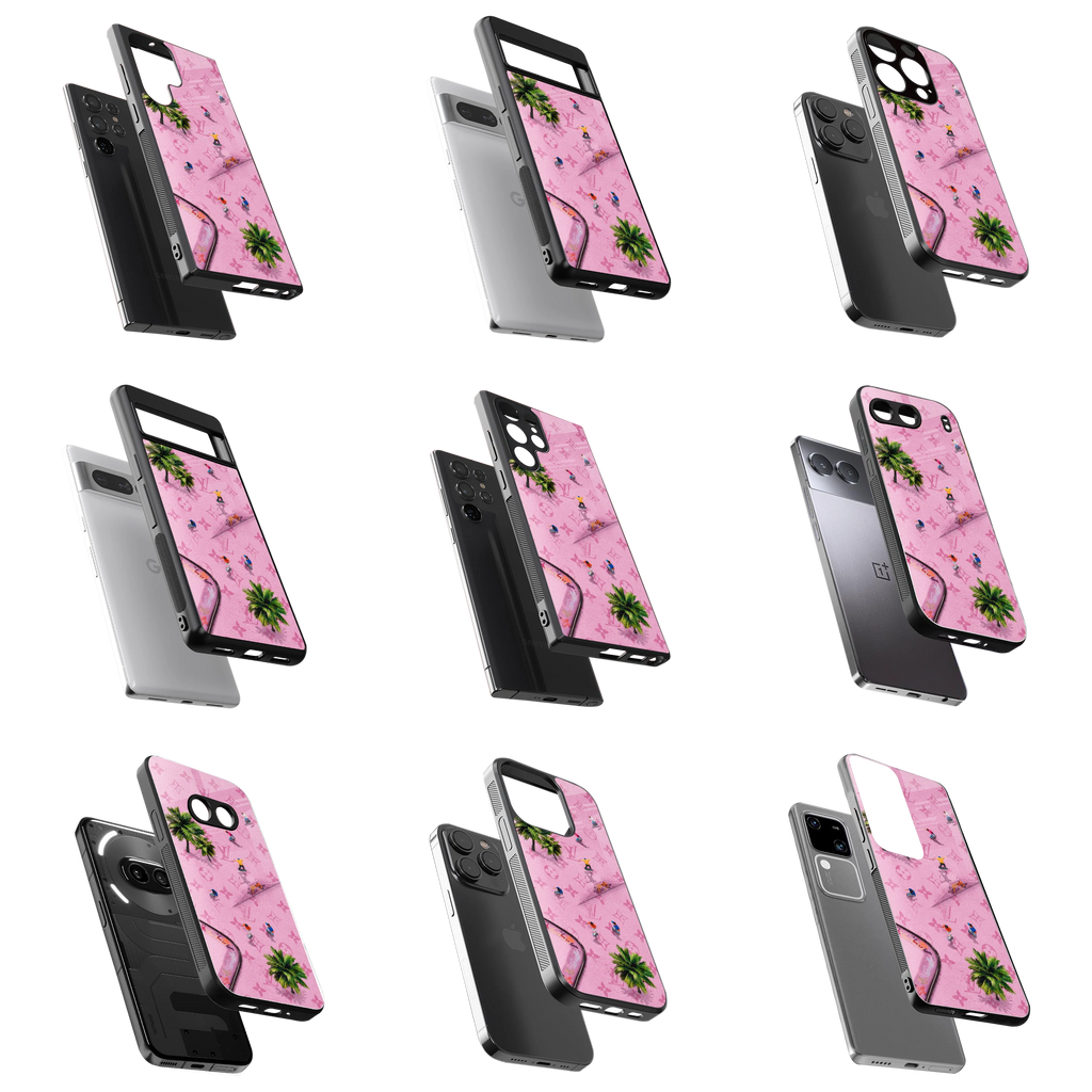 Durable Glass Back Mobile Case for iPhone, Samsung, OnePlus, Google Pixel, Redmi, Vivo, Oppo