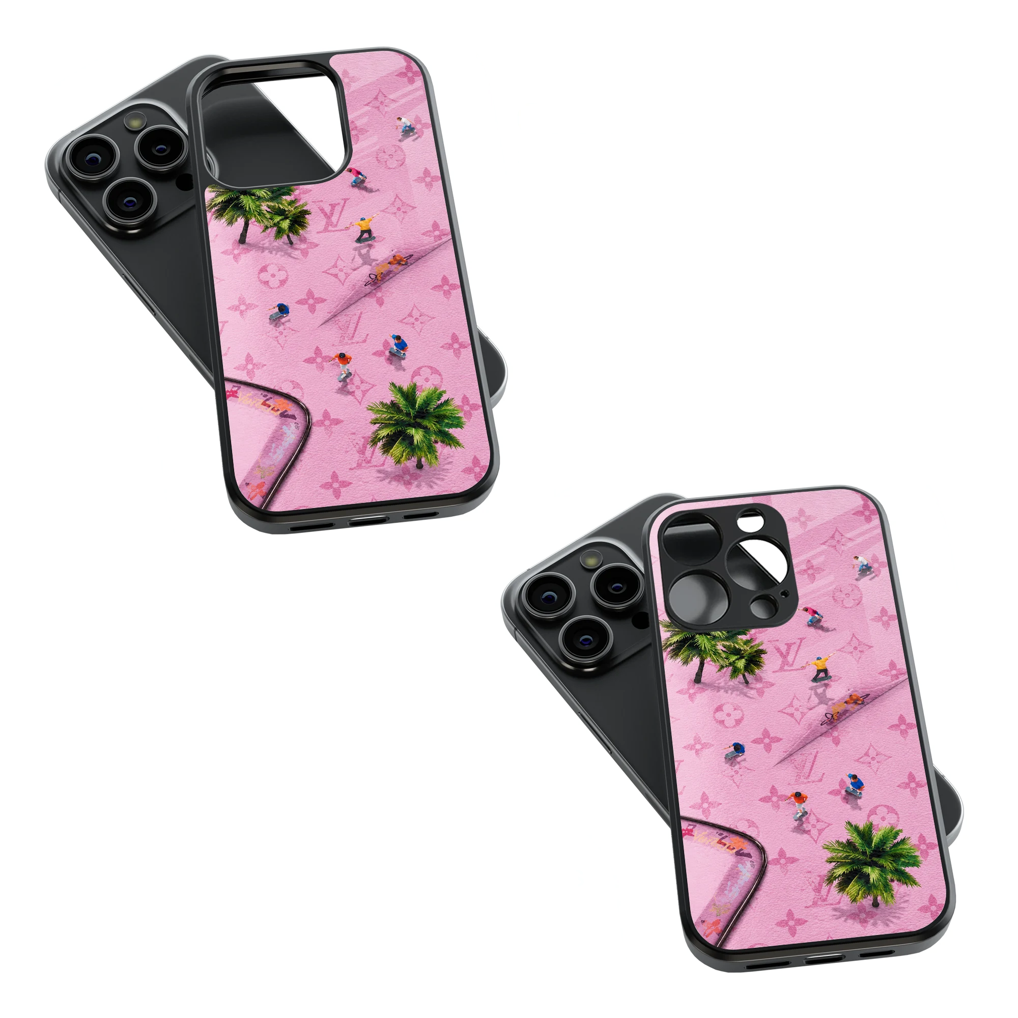 Trendy Glass Back Mobile Case for iPhone, Samsung, Redmi, OnePlus, Google Pixel, Motorola