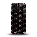 pink skull pattern back phone cover | glass case for iphone 13 pro