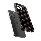 pink skull pattern back phone cover | glass case for iphone 13 pro