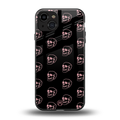pink skull pattern back phone cover | glass case for iphone 15