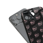 pink skull pattern back phone cover | glass case for iphone 13 pro max
