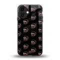 pink skull pattern back phone cover | glass case for iphone 16