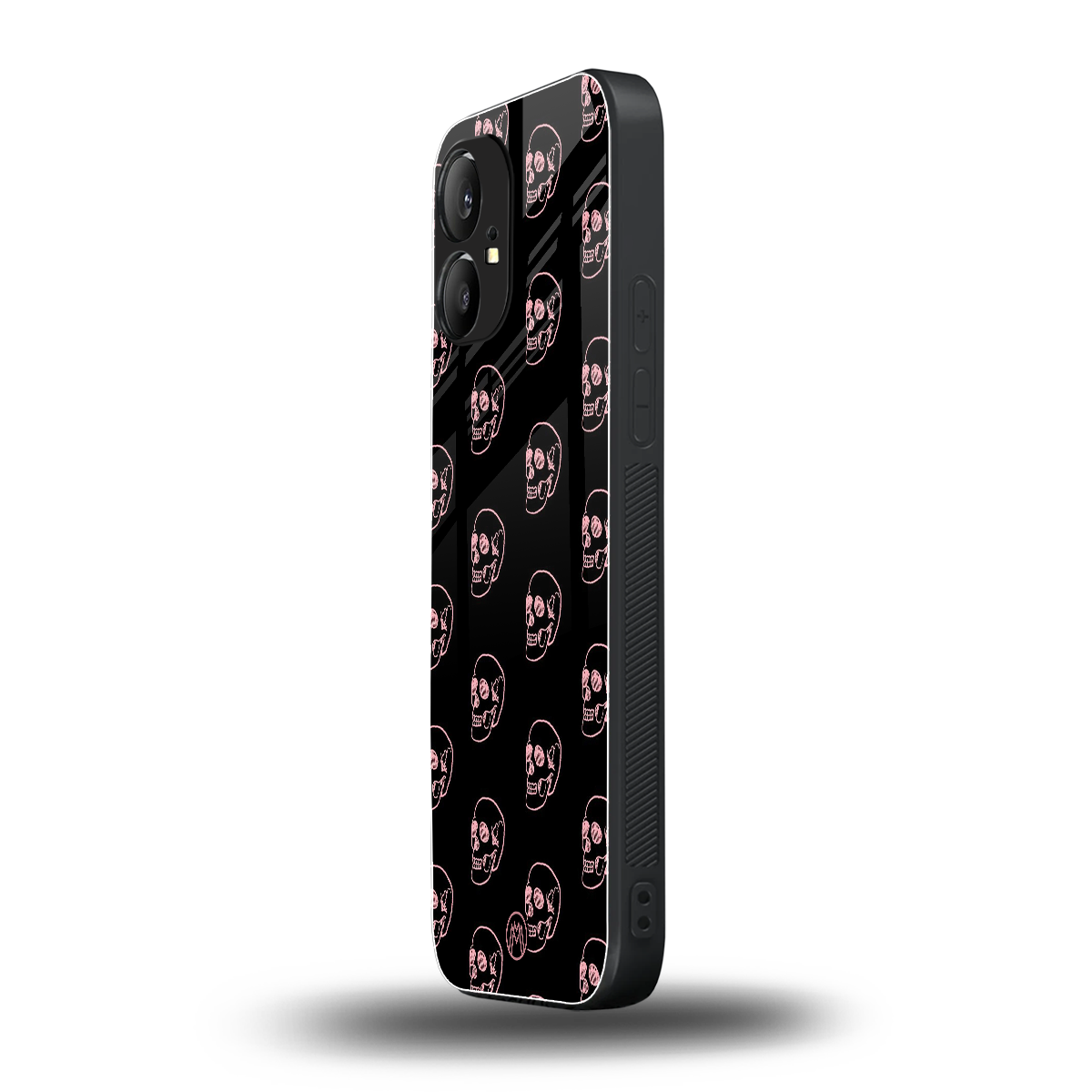 pink skull pattern back phone cover | glass case for nothing phone 1